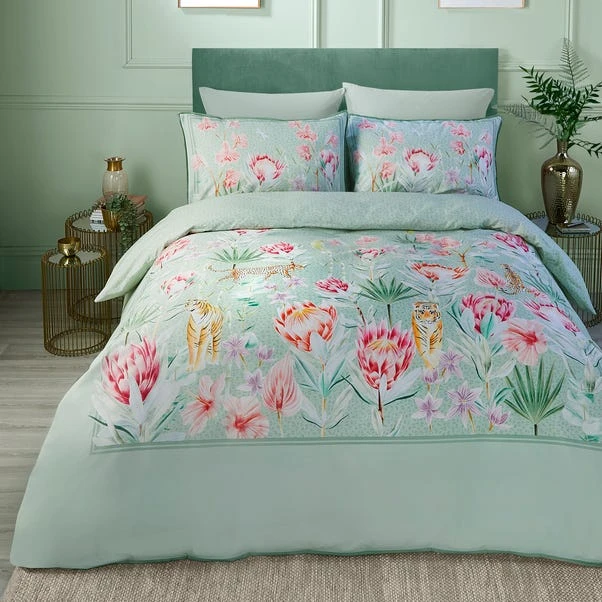 Soiree Tropical Leopard 200 Thread Count Duvet Cover And Pillowcase Set 8 Soiree Tropical Leopard 200 Thread Count Duvet Cover And Pillowcase Set - Image 6