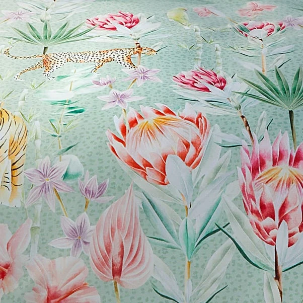 Soiree Tropical Leopard 200 Thread Count Duvet Cover And Pillowcase Set 10 Soiree Tropical Leopard 200 Thread Count Duvet Cover And Pillowcase Set - Image 8