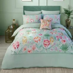 Soiree Tropical Leopard 200 Thread Count Duvet Cover And Pillowcase Set 26 Soiree Tropical Leopard 200 Thread Count Duvet Cover And Pillowcase Set -Dunelm Shop 30916056 alt07