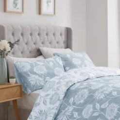 Dreams And Drapes Chrysanthemum Reversible Duvet Cover And Pillowcase Set -Dunelm Shop 30916080 alt01