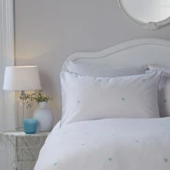 Serene Decorative Heart Duvet Cover And Pillowcase Set -Dunelm Shop 30916130 alt01