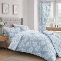 Dreams And Drapes Chrysanthemum Reversible Duvet Cover And Pillowcase Set -Dunelm Shop 30916137 alt06