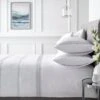 Appletree Boutique Embroidered Band 200 Thread Count Cotton Duvet Cover And Pillowcase Set 2 Appletree Boutique Embroidered Band 200 Thread Count Cotton Duvet Cover And Pillowcase Set -Dunelm Shop 30916169
