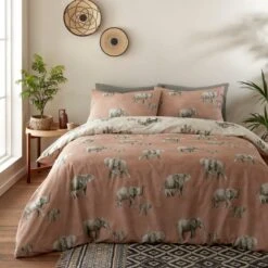 Fusion Ella Elephant Reversible Duvet Cover And Pillowcase Set -Dunelm Shop 30916173