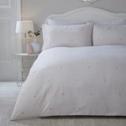 Serene Decorative Heart Duvet Cover And Pillowcase Set -Dunelm Shop 30916181