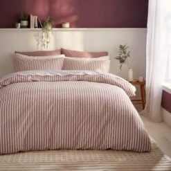 Portloe Stripe Cotton Duvet Cover & Pillowcase Set -Dunelm Shop 30921095