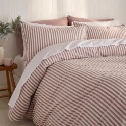 Portloe Stripe Cotton Duvet Cover & Pillowcase Set -Dunelm Shop 30921102 alt07