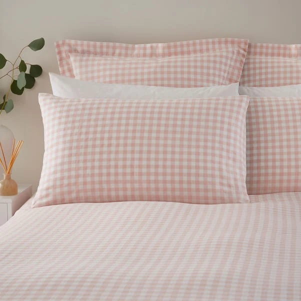 Portloe Gingham Woven Cotton Standard Pillowcase Pair 22 Portloe Gingham Woven Cotton Standard Pillowcase Pair - Image 20