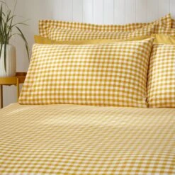 Portloe Gingham Woven Cotton Standard Pillowcase Pair 33 Portloe Gingham Woven Cotton Standard Pillowcase Pair -Dunelm Shop 30921976