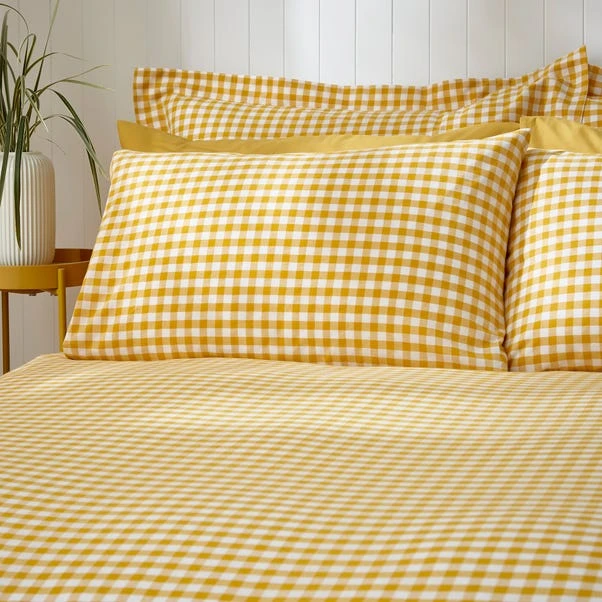 Portloe Gingham Woven Cotton Standard Pillowcase Pair 14 Portloe Gingham Woven Cotton Standard Pillowcase Pair - Image 12