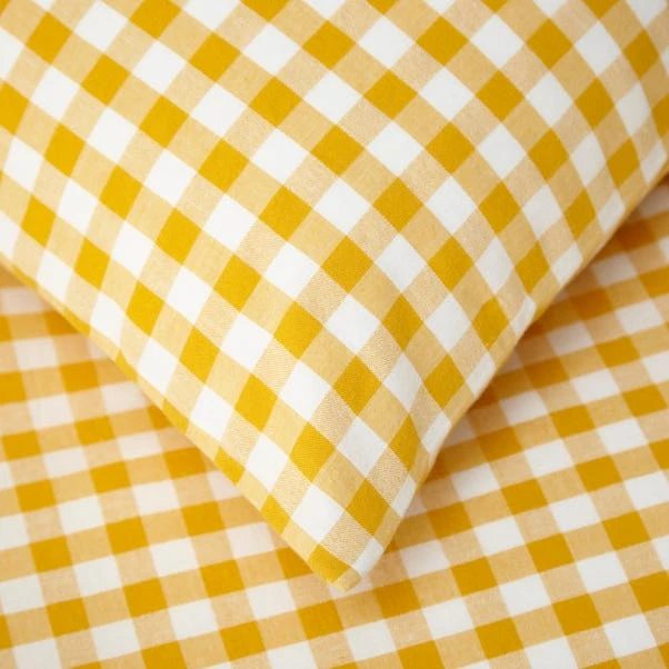 Portloe Gingham Woven Cotton Standard Pillowcase Pair 17 Portloe Gingham Woven Cotton Standard Pillowcase Pair - Image 15
