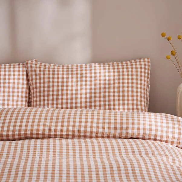 Portloe Gingham Woven Cotton Standard Pillowcase Pair 10 Portloe Gingham Woven Cotton Standard Pillowcase Pair - Image 8
