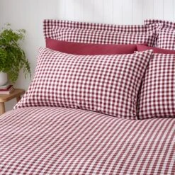Portloe Gingham Woven Cotton Standard Pillowcase Pair 26 Portloe Gingham Woven Cotton Standard Pillowcase Pair -Dunelm Shop 30921991