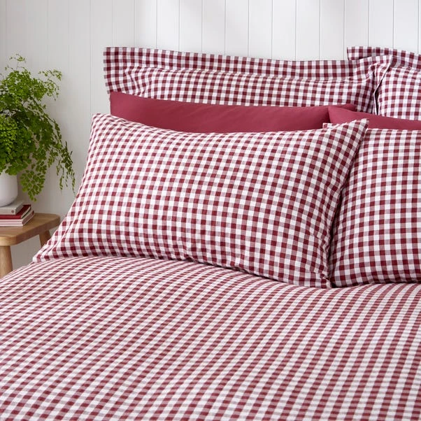 Portloe Gingham Woven Cotton Standard Pillowcase Pair 7 Portloe Gingham Woven Cotton Standard Pillowcase Pair - Image 5