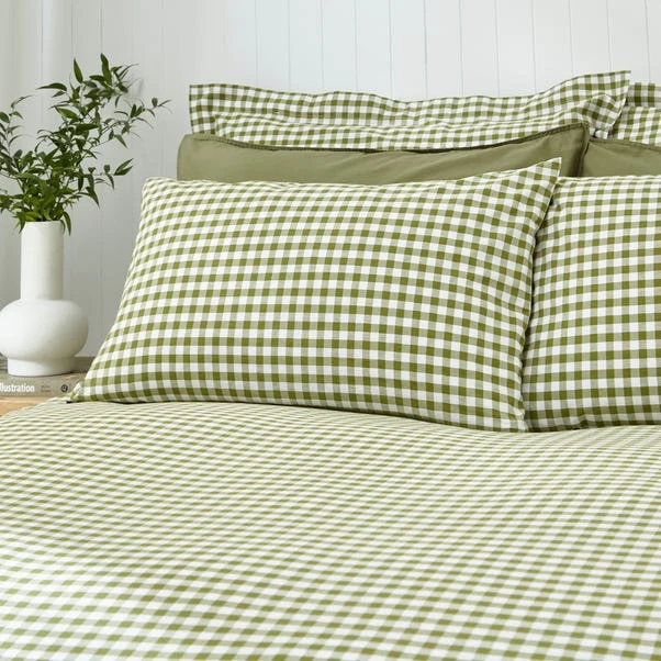 Portloe Gingham Woven Cotton Standard Pillowcase Pair 3 Portloe Gingham Woven Cotton Standard Pillowcase Pair