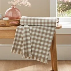 Portloe Gingham Throw 130cm X 180cm -Dunelm Shop 30927448