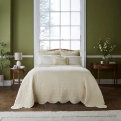 Dorma Soft Scalloped Bedspread 26 Dorma Soft Scalloped Bedspread -Dunelm Shop 30927685