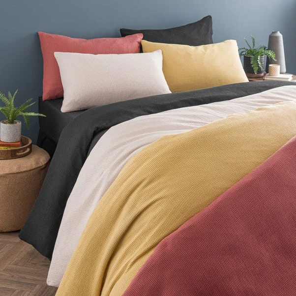 Alston Waffle Duvet Cover And Pillowcase Set 14 Alston Waffle Duvet Cover And Pillowcase Set - Image 12