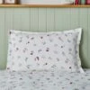 Margo Floral 144 Thread Count Red Cotton Oxford Pillowcase -Dunelm Shop 30929247