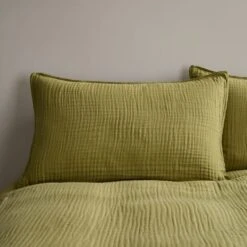 Cotton Muslin Woven Standard Pillowcase Pair