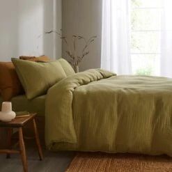 Cotton Muslin Woven Duvet Cover & Pillowcase Set -Dunelm Shop 30929322 alt04