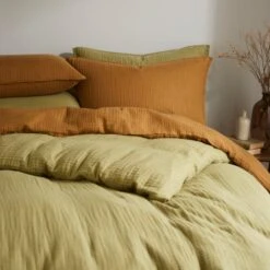 Cotton Muslin Woven Duvet Cover & Pillowcase Set -Dunelm Shop 30929322 alt06