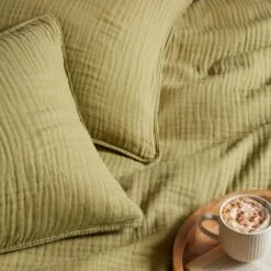 Cotton Muslin Woven Duvet Cover & Pillowcase Set -Dunelm Shop 30929332 alt02