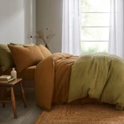 Cotton Muslin Woven Duvet Cover & Pillowcase Set -Dunelm Shop 30929332 alt05