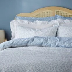 Annie Floral 144 Thread Count Cotton Reversible Duvet Cover & Pillowcase Set -Dunelm Shop 30929342 alt06