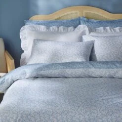 Annie Floral 144 Thread Count Cotton Reversible Duvet Cover & Pillowcase Set -Dunelm Shop 30929342 alt07