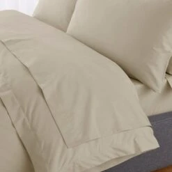 Hotel 230 Thread Count Percale 100% Cotton Flat Sheet -Dunelm Shop 30929756