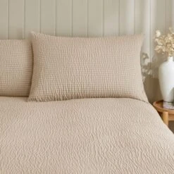 Larken Seersucker Standard Pillowcase Pair 22 Larken Seersucker Standard Pillowcase Pair -Dunelm Shop 30929814