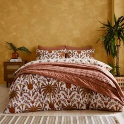 Palma Tropics 100% Cotton Duvet Cover And Pillowcase Set -Dunelm Shop 30930172 alt08