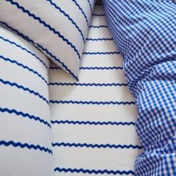 Sophie Robinson Mini Wave 100% Cotton Fitted Sheet 22 Sophie Robinson Mini Wave 100% Cotton Fitted Sheet -Dunelm Shop 30930235 alt05