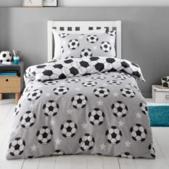 Catherine Lansfield Football Stars Brushed Cotton Duvet Cover And Pillowcase Set -Dunelm Shop 30931923