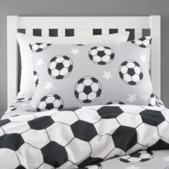 Catherine Lansfield Football Stars Brushed Cotton Duvet Cover And Pillowcase Set -Dunelm Shop 30931923 alt01