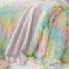 Catherine Lansfield Rainbow Cuddly Throw 130cm X 170cm 2 Catherine Lansfield Rainbow Cuddly Throw 130cm X 170cm -Dunelm Shop 30931943