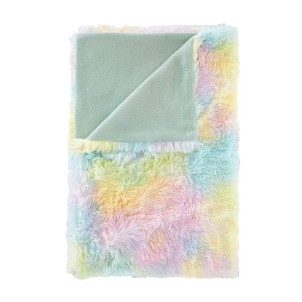 Catherine Lansfield Rainbow Cuddly Throw 130cm X 170cm 4 Catherine Lansfield Rainbow Cuddly Throw 130cm X 170cm - Image 2