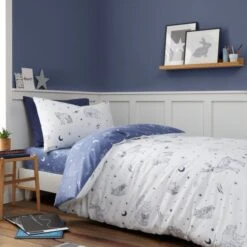 Bianca Starlight Animals Brushed Cotton Duvet Cover And Pillowcase Set -Dunelm Shop 30931959