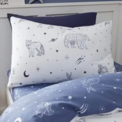Bianca Starlight Animals Brushed Cotton Duvet Cover And Pillowcase Set -Dunelm Shop 30931959 alt01