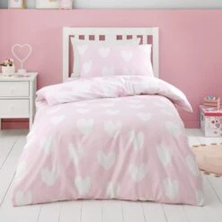 Catherine Lansfield Brushed Hearts Brushed Cotton Duvet Cover And Pillowcase Set 32 Catherine Lansfield Brushed Hearts Brushed Cotton Duvet Cover And Pillowcase Set -Dunelm Shop 30931965