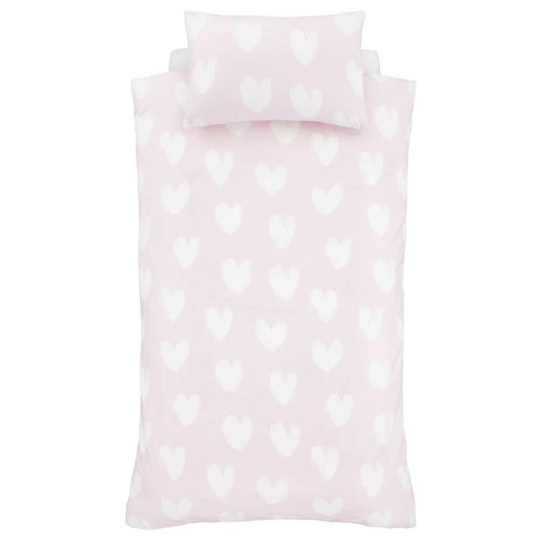 Catherine Lansfield Brushed Hearts Brushed Cotton Duvet Cover And Pillowcase Set 7 Catherine Lansfield Brushed Hearts Brushed Cotton Duvet Cover And Pillowcase Set - Image 5
