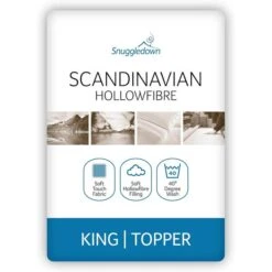 Snuggledown Scandinavian Hollowfibre Mattress Topper -Dunelm Shop 30934448 alt01