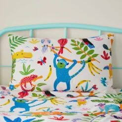Bright Animals 100% Cotton Reversible Duvet Cover And Pillowcase Set -Dunelm Shop 30937754 alt01