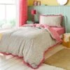 Ditsy Frill Reversible Duvet Cover And Pillowcase Set 1 Ditsy Frill Reversible Duvet Cover And Pillowcase Set -Dunelm Shop 30937792