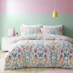 Kaleidoscope Bugs Reversible Duvet Cover And Pillowcase Set -Dunelm Shop 30945412