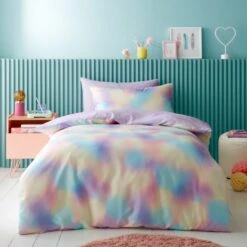 Iridescent Satin Reversible Duvet Cover And Pillowcase Set -Dunelm Shop 30945427