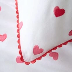 Red Hearts 100% Cotton Duvet Cover And Pillowcase Set 17 Red Hearts 100% Cotton Duvet Cover And Pillowcase Set -Dunelm Shop 30957199 alt06