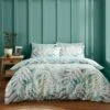 Palm House Fern 180 Thread Count Cotton Sateen Duvet Cover & Pillowcase Set -Dunelm Shop 30957843
