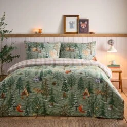 Lodge Wood 100% Cotton Duvet Cover And Pillowcase Set 39 Lodge Wood 100% Cotton Duvet Cover And Pillowcase Set -Dunelm Shop 30958900 alt07